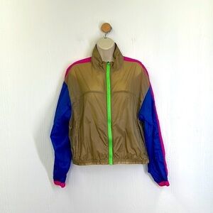Fabletics - Bright Color Block Payton Woven Light Weight Windbreaker Size Large